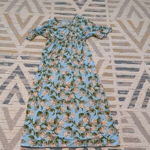 Floral Blue Kids Dress